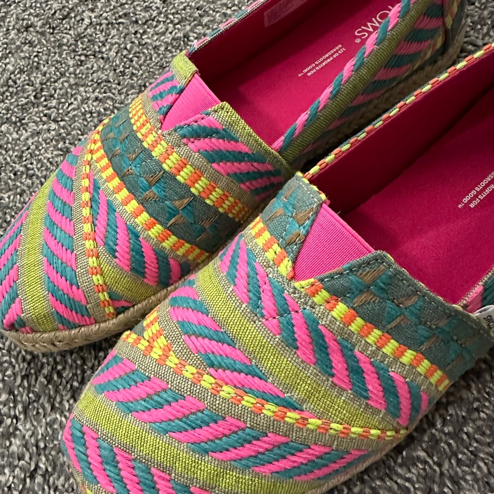 TOMS Multicolor Espadrille Slip-Ons